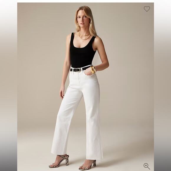 J.Crew Slim wide-leg jean in white wash - Picture 1 of 4
